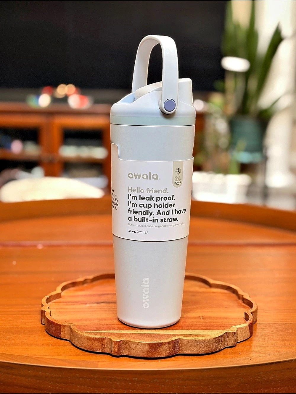 Owala FreeSip Sway 30 oz Stainless Steel Insulated Water Bottle in Open Air